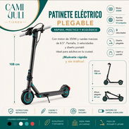 🛍️ Patinete Eléctrico 📝 Patinete eléctrico plegable, con motor de 350W, ruedas macizas de 8.5 pulgadas, pantalla y 3 v - Img 58341487