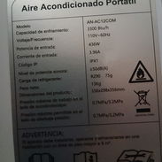vendo aire acondicionado portatil de 1/4 ton de facil manipulacio e instalación - Img 57704005