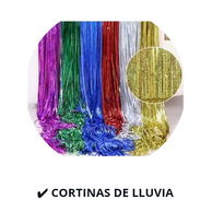 Cortinas de lluvia, estrellita, y a cuadros para cumpleaños - Img 52697690