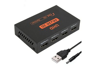 ⭕️ Splitter HDMI 4K de 4 Salidas NUEVO ✅ Divisor HDMI SUPER CALIDAD Alimentación Externa + Cable Incluido - Img main-image-45027984