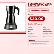 CAFETERA ELÉCTRICA ROYAL NEGRA/ RCE1711 . - Img 57556063