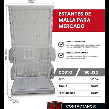 Estantes, Estanterías, Góndolas, Cestas de Mercado para su negocio - Img 117908070
