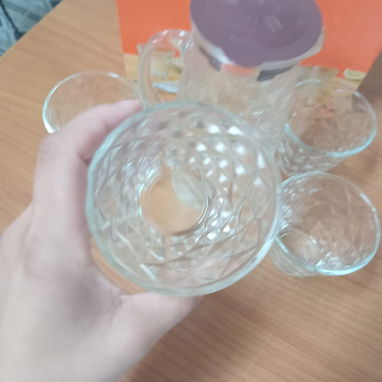 JUEGO DE JARRA DE VIDRIO CON 4 VASOS, ENTREGA DE FACTURA, VARIEDAD DE ÚTILES DEL HOGAR, ETC - Img 124971660