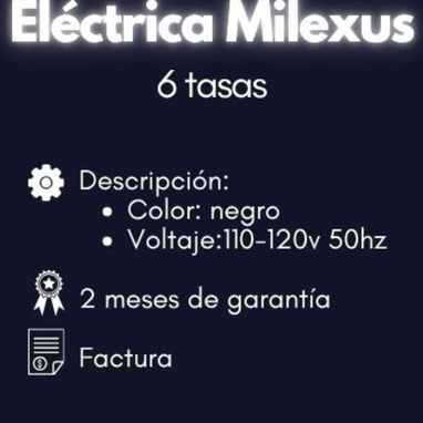 Cafetera Milexus de 6 tazas (MENSAJERIA INCLUIDA) - Img 123493420