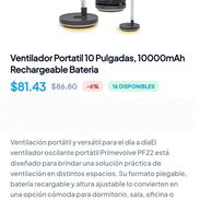Ventilador Portátil de 10" de 10000mAh Rechargeable Batería 🔋 - Img 56786406