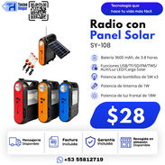 Radio con panel solar, linterna, bluetooth y lampara led - Img 55626146