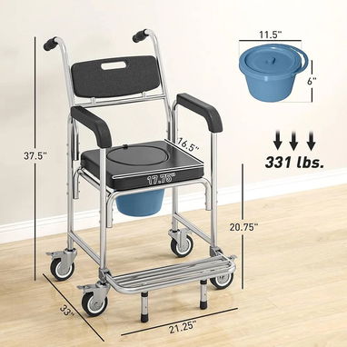 Silla Sanitaria con ruedas .Alcance Movilidad.Con garantia - Img 118652542
