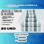 🧺 Juego de 6 toallas de algodón 💰 Precio: $20 - Img 54815978