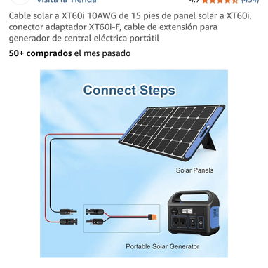 Cable para conectar paneles solares a EcoFlow 4,5 metros - Img 124281533