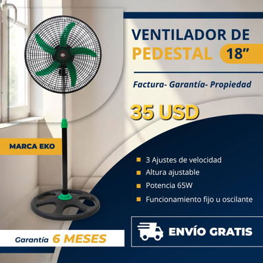 Ventilador, pared, pedestal, de mesa y recargables - 3/10
