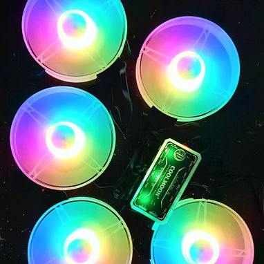 SISTEMA DE 5 VENTILADORES ARGB MARCA COOLMOON NUEVOS - Img 94550056