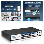 Switch Poe 16 puertos a 100mb+ 2 puertos a GB + Sfp 2.5GB  $110 - Img 55327791