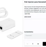 PoE Injector para Nanostation AC nuevo en caja con garantia x escrito somos tienda. 54741004 - Img 50602775