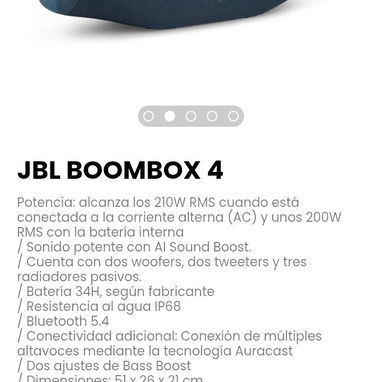 JBL BOOMBOX 4. Sonido potente con AI Sound Boost. - Img 127542883