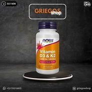 Vitamin D3 + K2 | NOW Foods | 120 cápsulas | Salud Ósea + Cardiovascular - Img 56482430