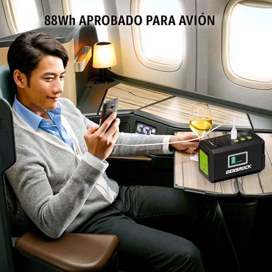 Estación de energía portátil GENSROCK de 120 W (pico de 220 W), generador solar de campamento de 88 Wh, banco de energí - 5/7