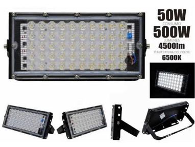 TIENE 50W DE POTENCIA DE LUZ LED - REFLECTOR LED DE 50 W LUZ BLANCA PARA EXTERIOR NUEVO EN CAJA, CON OFERTAS - Img 32894355