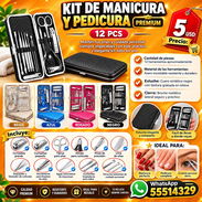 KIT DE MANICURA Y PEDICURA CON ESTUCHE PREMIUM 12 PCS, ENTREGA DE FACTURA, NUEVO EN SU EMPAQUE. VARIEDAD DE PRODUCTOS - Img 57366571