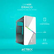 Chasis DRACO GM450 Media Torre cristal Templado compatible con tarjetas ATX, micro ATX, y mini ITX - Img 56498295