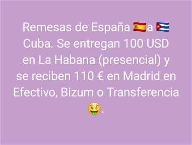 Remesas pa Cuba se entrega USD en Habana y se recogen € en Madrid - Img main-image
