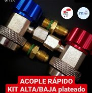 Acople Rapido kit Alta/baja plateado - Img 46111949
