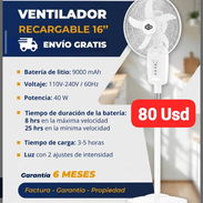 Ventilador Recargable de Pedestal Eko 16", Garantía de 6 meses, Entrega gratis para toda La Habana - Img 56056363