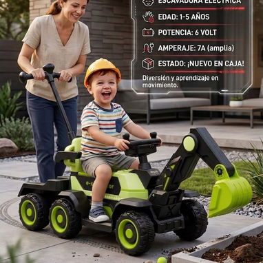 175usd☝️ Retroexcavadoras eléctricas para niños Nuevas desarmadas en su caja - 2/2