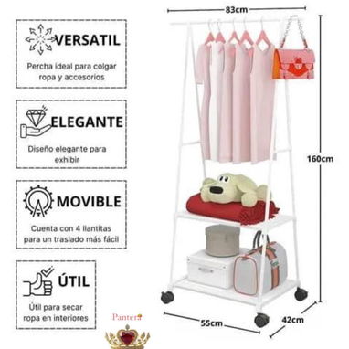 Organizador Multifuncional con Percha y Rueditas (L&G) - 2/3