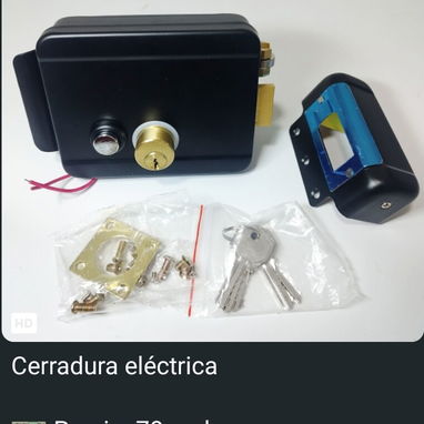 Cerradura electrica color negro y plateada,nueva en su caja - Img 113452130