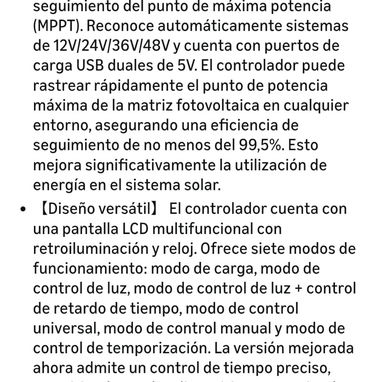 Mppt  100A/ 12v a 48/ 1200w - 3/3