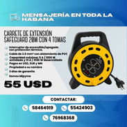 ⚡🟡 CARRETE DE EXTENSIÓN SAFEGUARD 20M CON 4 TOMAS 🟡⚡ 💰 PRECIO: 55 USD 💰 - Img 57213314