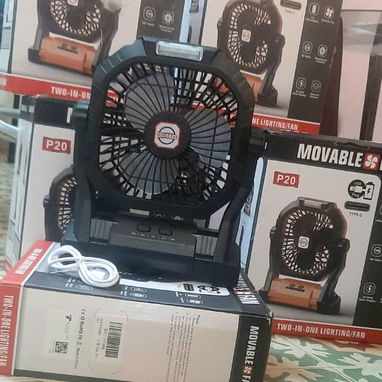Ventiladores recargables 20000mha 3 modos de de ventilador oscilante y regulable hasta 60horas 58240081 luces velocidad - Img 99814258