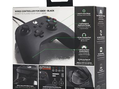 Mando de cable Xbox Series X|S, Xbox One, PC/Laptop Windows 10,Dual Vibration 45$  Sellado(Power A ) - Img 67521632