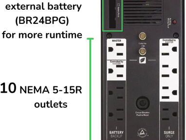 APC 1500VA UPS Battery Backup / 1500 VA / 10 TOMAS - Img 63375210