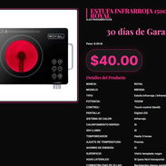 Royal Estufa 1500W Infrarroja Calentamiento Rápido, Estufa Infrarroja Royal RIR1500 1500W Control Táctil . - Img 57350027