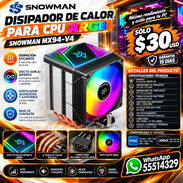 DISIPADOR DE CALOR PARA CPU ARGB SNOWMAN MX94-V4, FACTURA PARA SU GARANTÍA. VARIEDAD DE ARTÍCULOS DE TECNOLOGÍA - Img 57971222