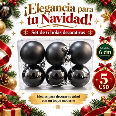🚧 ✨ ¡DALE BRILLO Y ELEGANCIA A TU NAVIDAD! Decora tu árbol con nuestros exclusivos sets de adornos navideños. ✨ 🚧 - 5/8