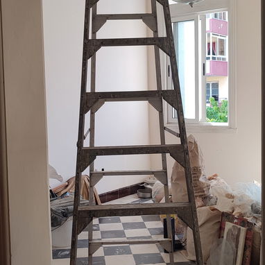 👀-OJOo, VENDO ESCALERA DE TIJERA ES DE ALUMINIO FUERTE GORDO DEL DURO REMACHADA--#--54748161 REFORZADA EN CADA ESCALON - 4/4