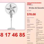 VENTILADOR RECARGABLE SANKEY - Img 54839389