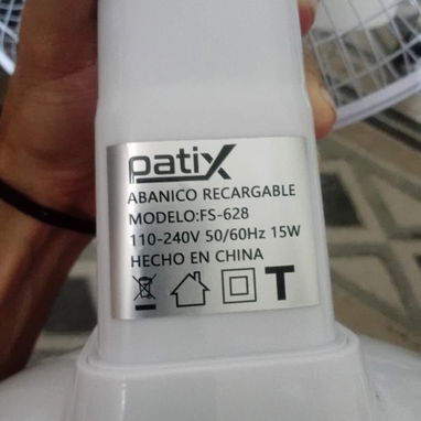 ‼️Ventilador Recargable de Mesa PATIX FS-628‼️ - 4/6