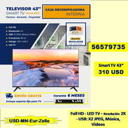 FG-SMART TV 43 pulgadas (caja decodificadora y soporte fijo) 310 USD (56579735)//Envio Gratis) (Gar. 6 meses) - Img 57101009
