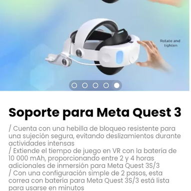 Soporte para Meta Quest 3. / Cuenta con una hebilla de bloqueo resistente para una sujeción segura - Img 115193774