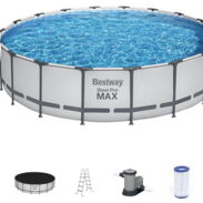 Set de piscina de marco redondo de acero Bestway, de 5.48m de diámetro por 1.22m de altura - Img 45241217