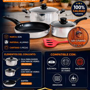 🥘 5 PIEZAS 🥘 JET DE CALDEROS EON DE ALUMINIO 5 PIEZAS. ENTREGA GRATIS CON FACTURA Y GARANTIA. 📲 54833699 - Img 56604381