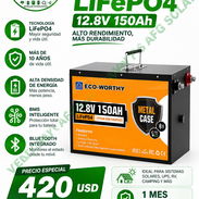 🔺️BATERÍA LIFEPO4 ECO-WORTHY 12.8V 150Ah. 420usd - Img 57933485