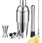 Kit De Coctelería Bartender Cocktail Shaker Set, 6 Pzs y 14 pzs - Img 45801253