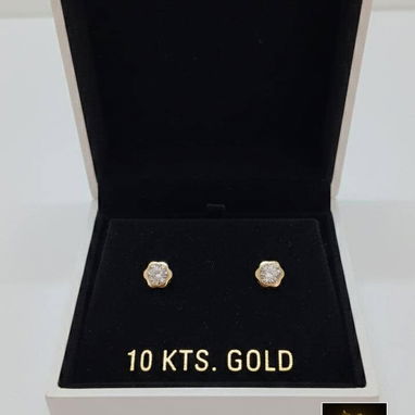 Aretes de niñas pequeños oro 10k de fabrica - Img 121163084