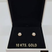 Aretes de niñas pequeños oro 10k de fabrica - Img 55328215