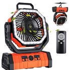 Ventilador Portátil Recargable, con Luz LED, Bateria 20 000 mAh y Control remoto - Img 56976748
