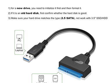 Sata para discos SSD y de laptop con entradas USB 3.0 a Sata Adaptador - Img 52515747